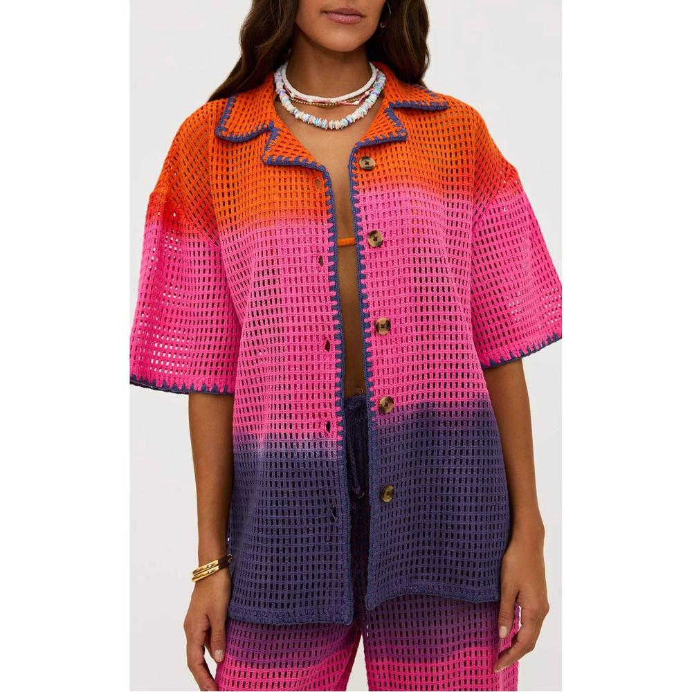 NEW BEACH RIOT ira button front top in multi - Picture 5 of 10